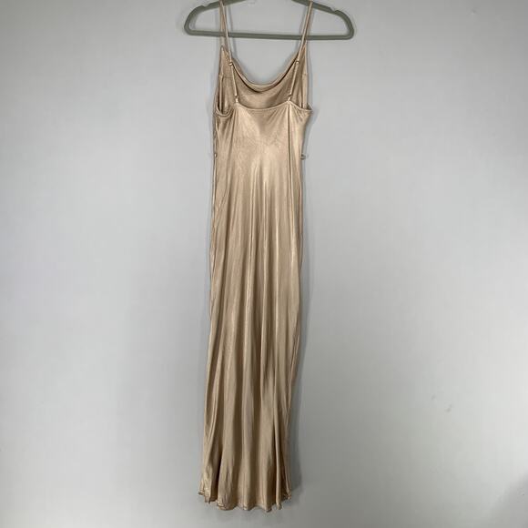 Shona Joy Women Bias Cowl Dress 4 Gold La Lune Sleeveless Midi Slip Sleeveless * - Picture 8 of 11